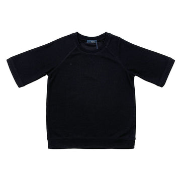 Boy Oversized Waffle Top - Black - SB2309228D