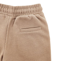 Boy Waffle Knit Shorts - Khaki - SB2309229B