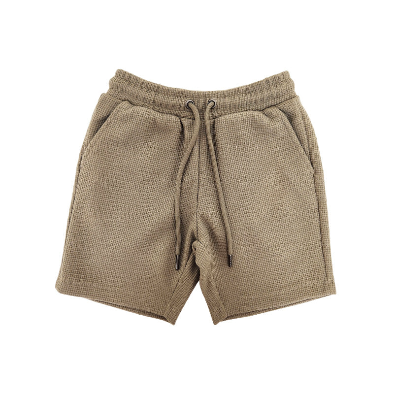 Boy Waffle Knit Shorts - Army Green - SB2309229C