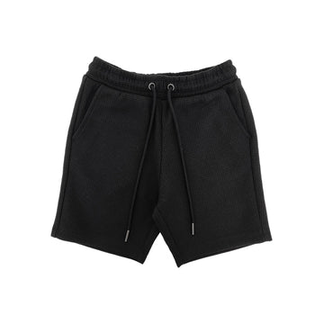 Boy Waffle Knit Shorts - Black - SB2309229D