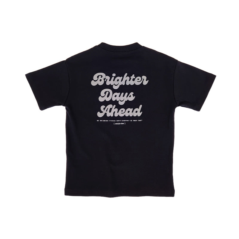 Boy Printed Oversized Tee - Black - SB2310235D