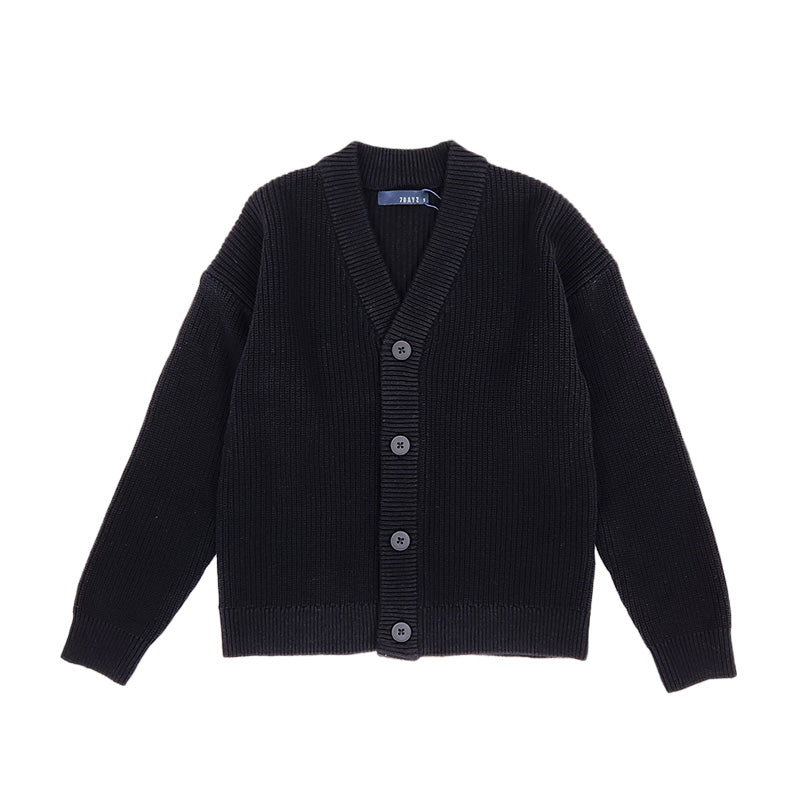 Boy Oversized Cardigan - Black - SB2310243B