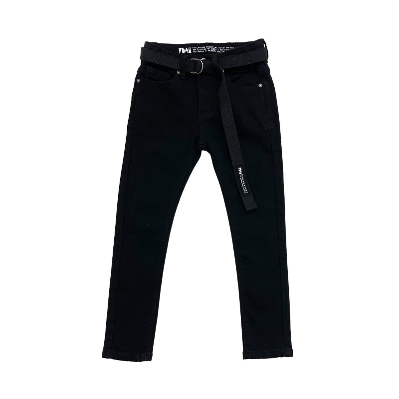 Boy Slim Fit Long Jeans - Black - SB2310244D
