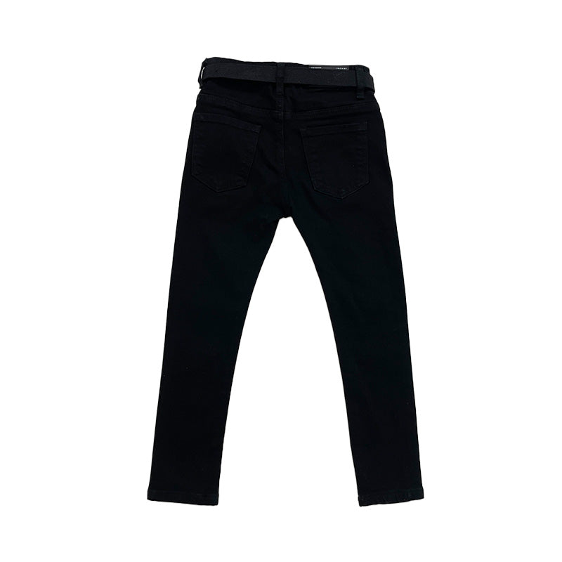 Boy Slim Fit Long Jeans - Black - SB2310244D