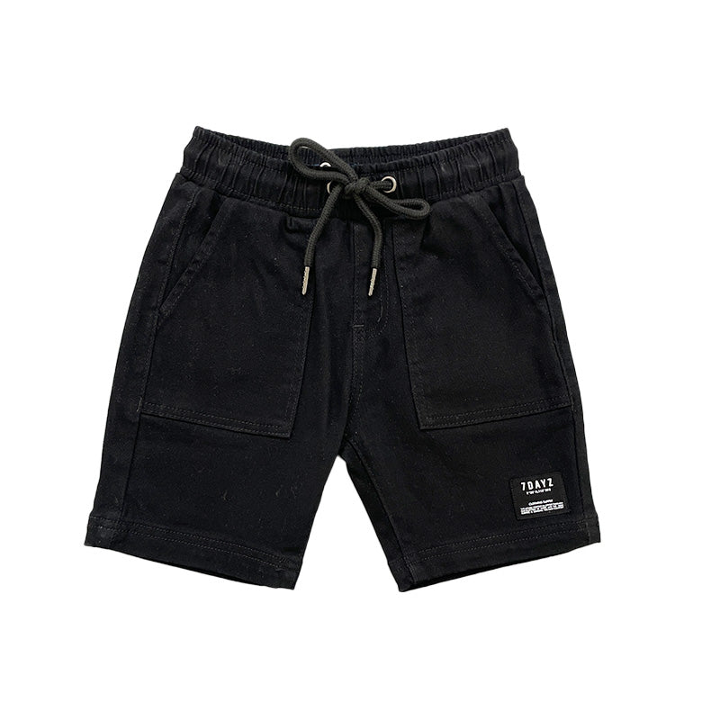 Boy Denim Shorts - Black - SB2310245D