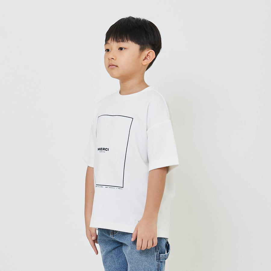 Boy Printed Pique Top - Off White - SB2310261A