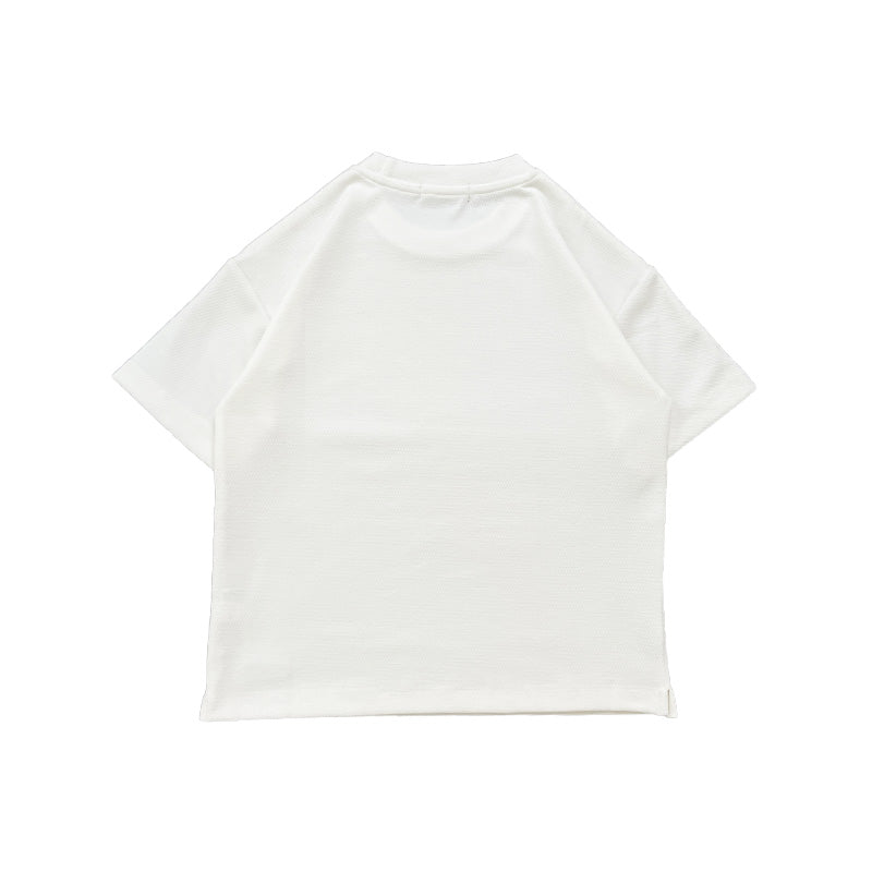 Boy Printed Pique Top - Off White - SB2310261A