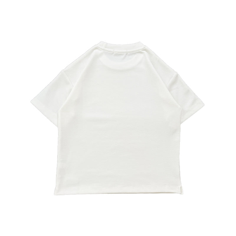 Boy Printed Pique Top - Off White - SB2310261A