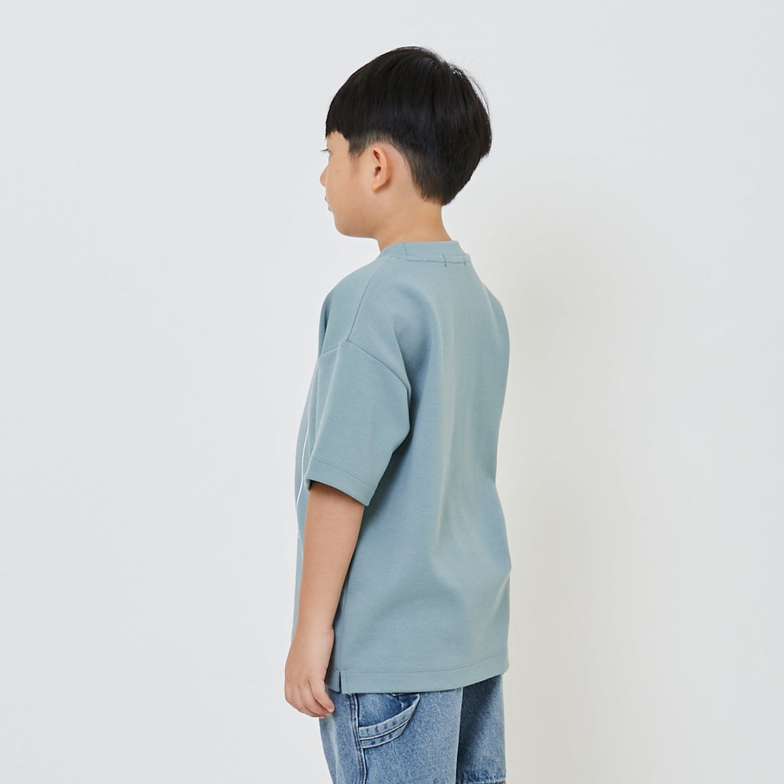 Boy Printed Pique Top - Light Blue - SB2310261C