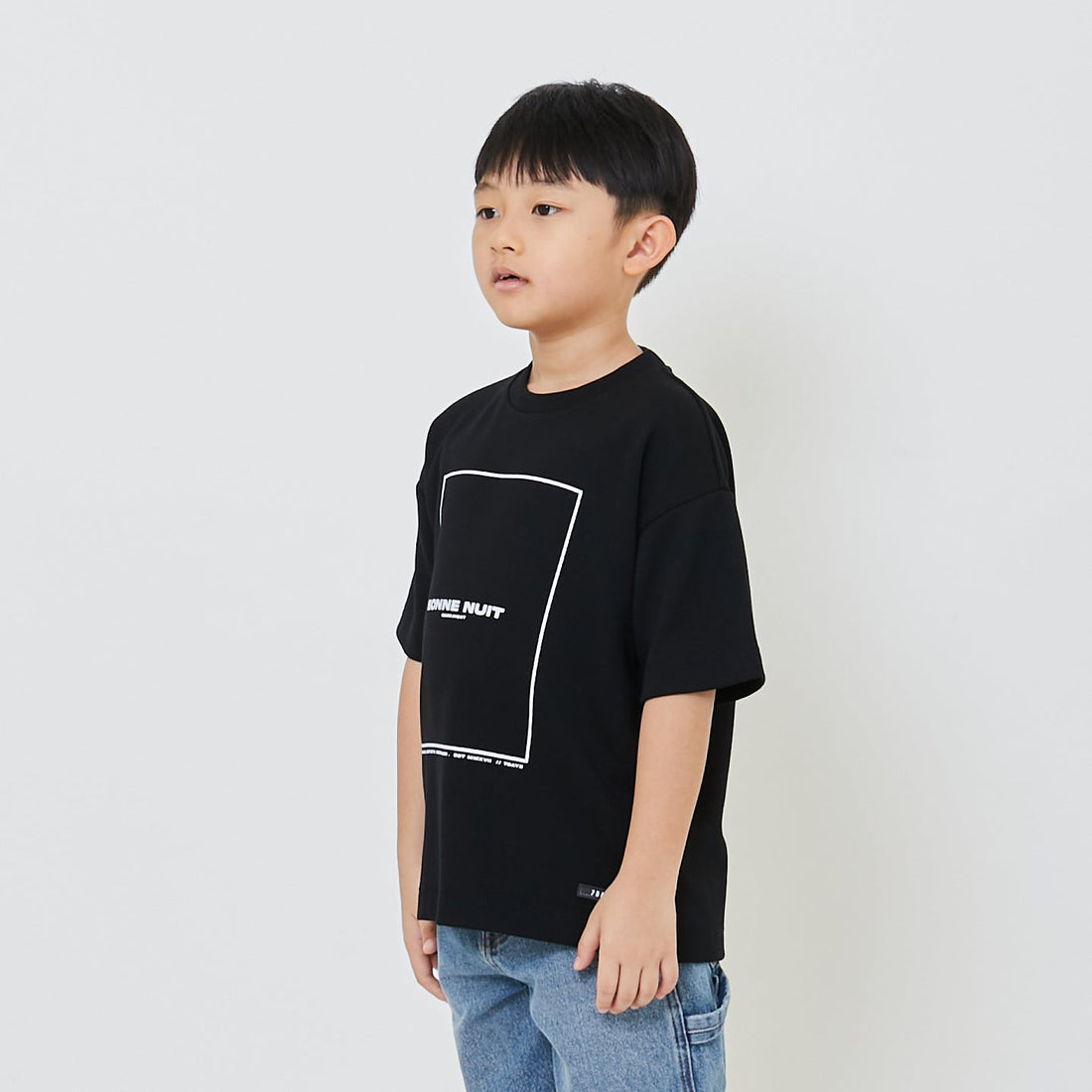 Boy Printed Pique Top - Black - SB2310261D