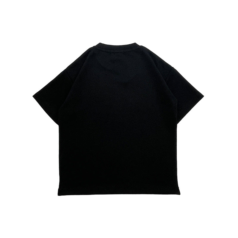 Boy Printed Pique Top - Black - SB2310261D