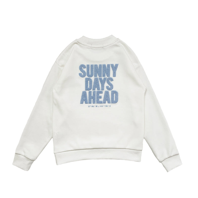 Boy Embroidery Oversized Sweatshirt - Off White - SB2311266A