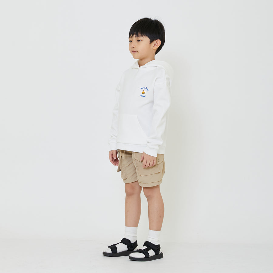 Boy Embroidery Oversized Hoodie - Off White - SB2312277A