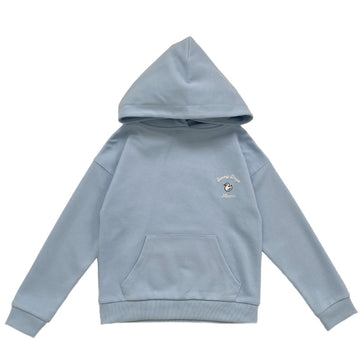 Boy Embroidery Oversized Hoodie - Light Blue - SB2312277B