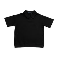 Boy Oversized Polo Tee - Black - SB2312280C