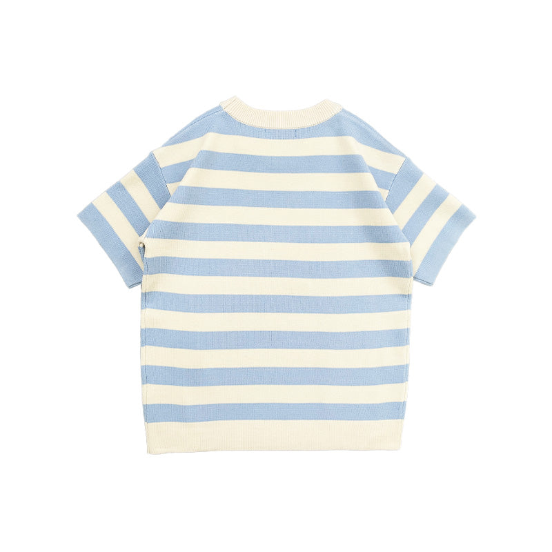 Boy Oversized Stripe Sweater - Light Blue - SB2312284B
