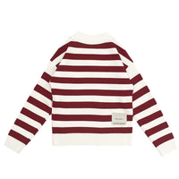 Boy Oversized Polo Sweater - Dark Red - SB2312285B