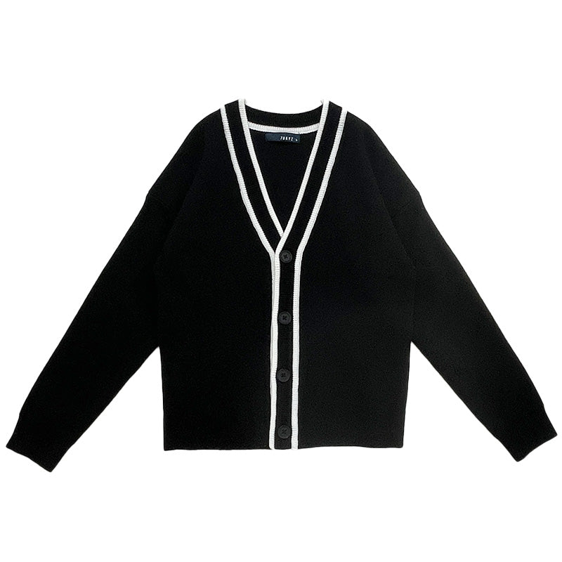 Boy Oversized Cardigan - Black - SB2312286B