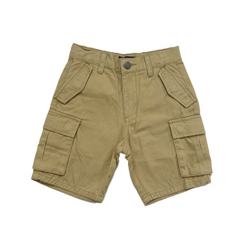 Boy Slim Fit Twill Cargo Shorts - Light Khaki - SB2312287A