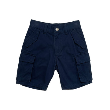 Boy Slim Fit Twill Cargo Shorts - Navy - SB2312287C
