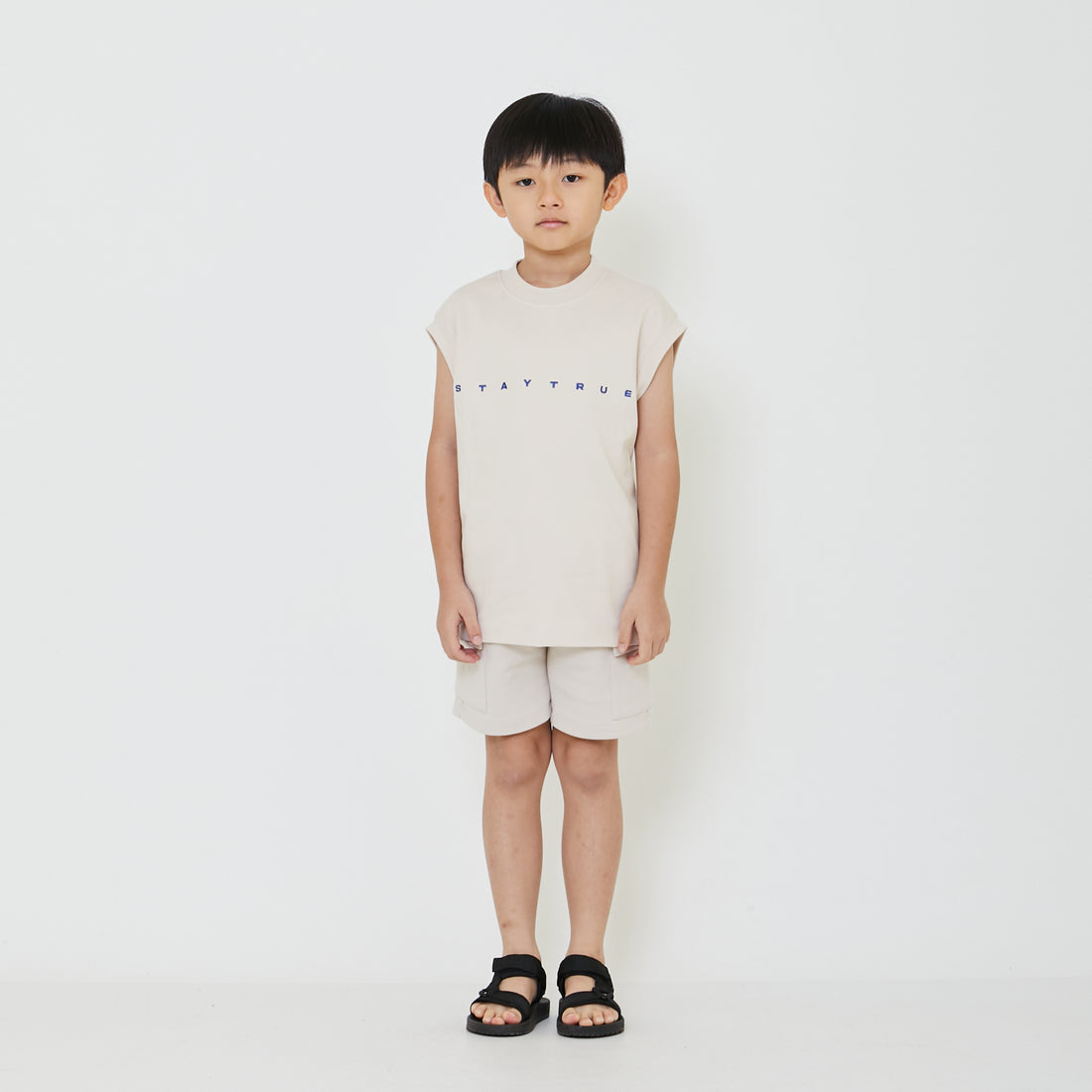 Boy Embroidery Oversized Sleeveless Top - SB2401002