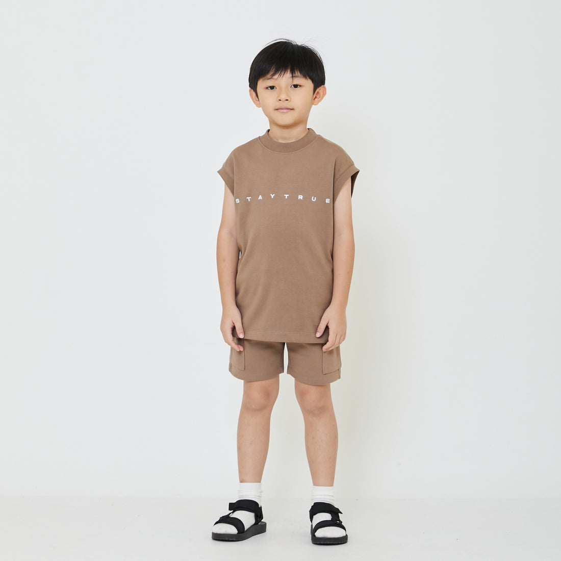 Boy Embroidery Oversized Sleeveless Top - SB2401002