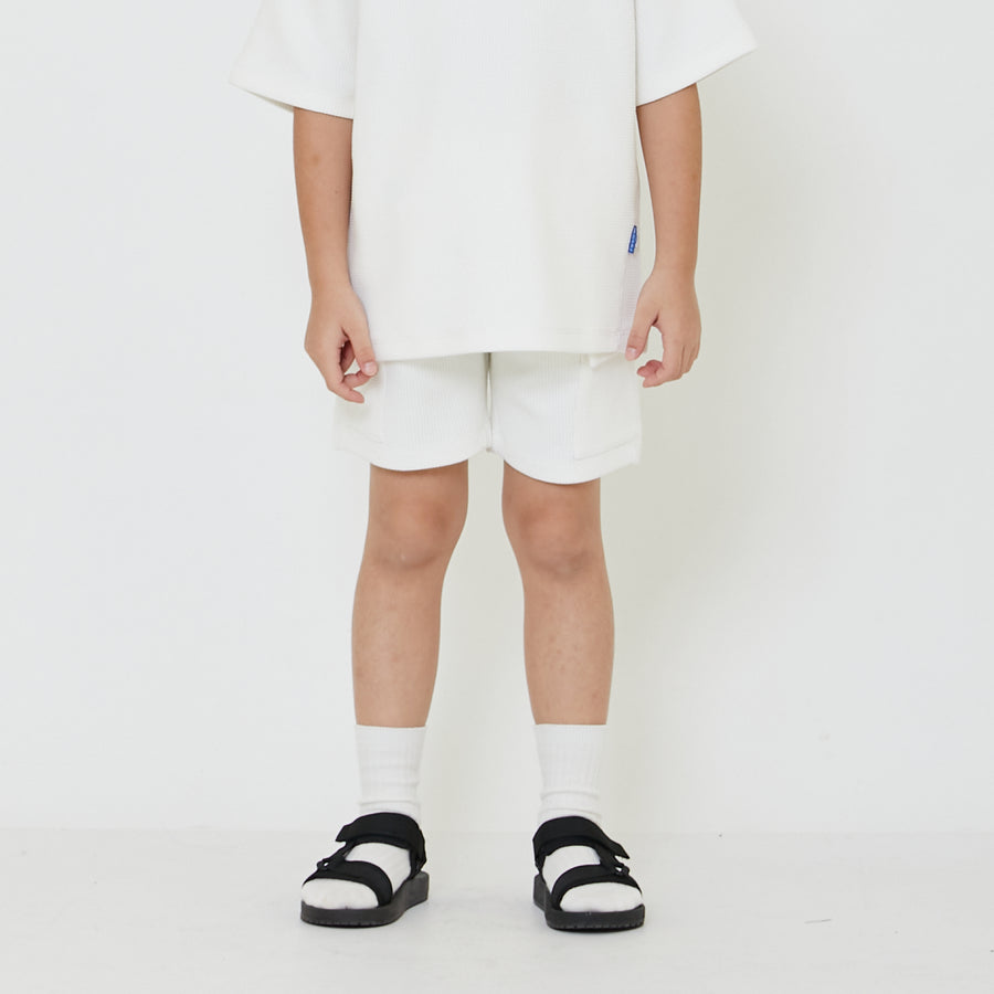 Boy Waffle Knit Cargo Shorts - SB2401006