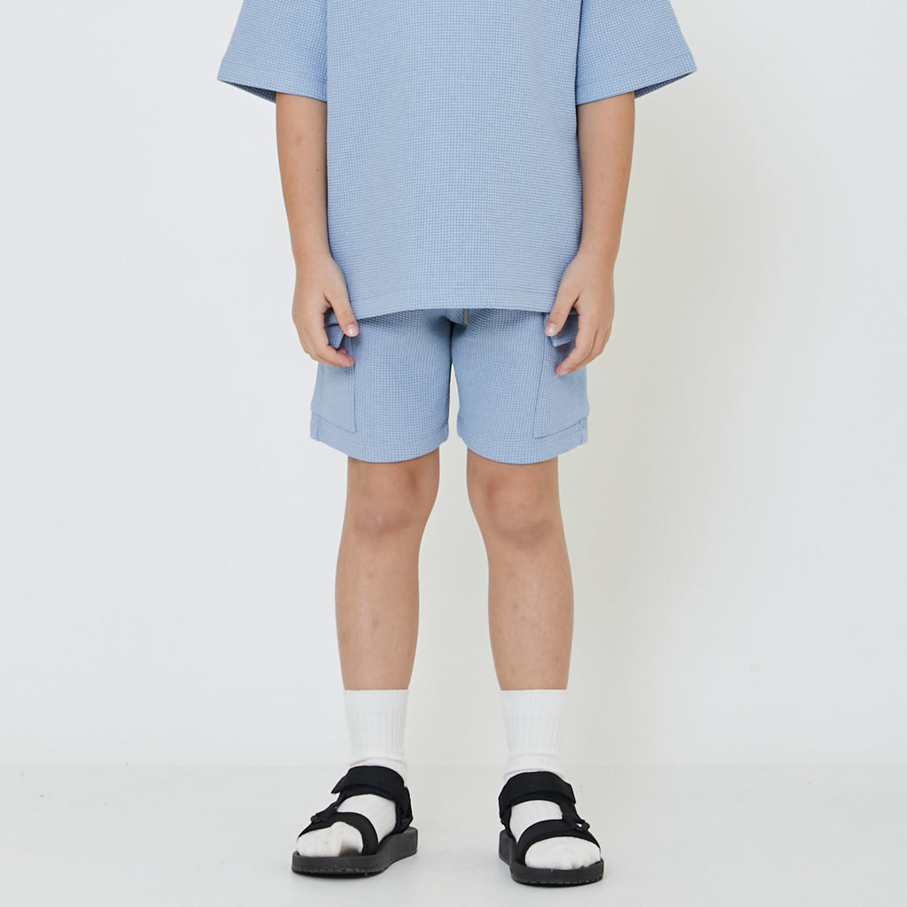 Boy Waffle Knit Cargo Shorts - SB2401006