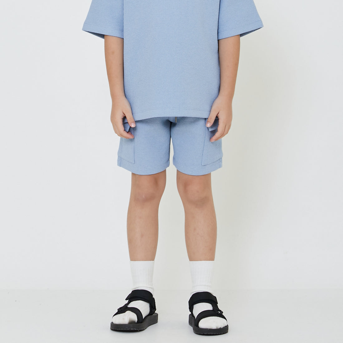 Boy Waffle Knit Cargo Shorts - SB2401006