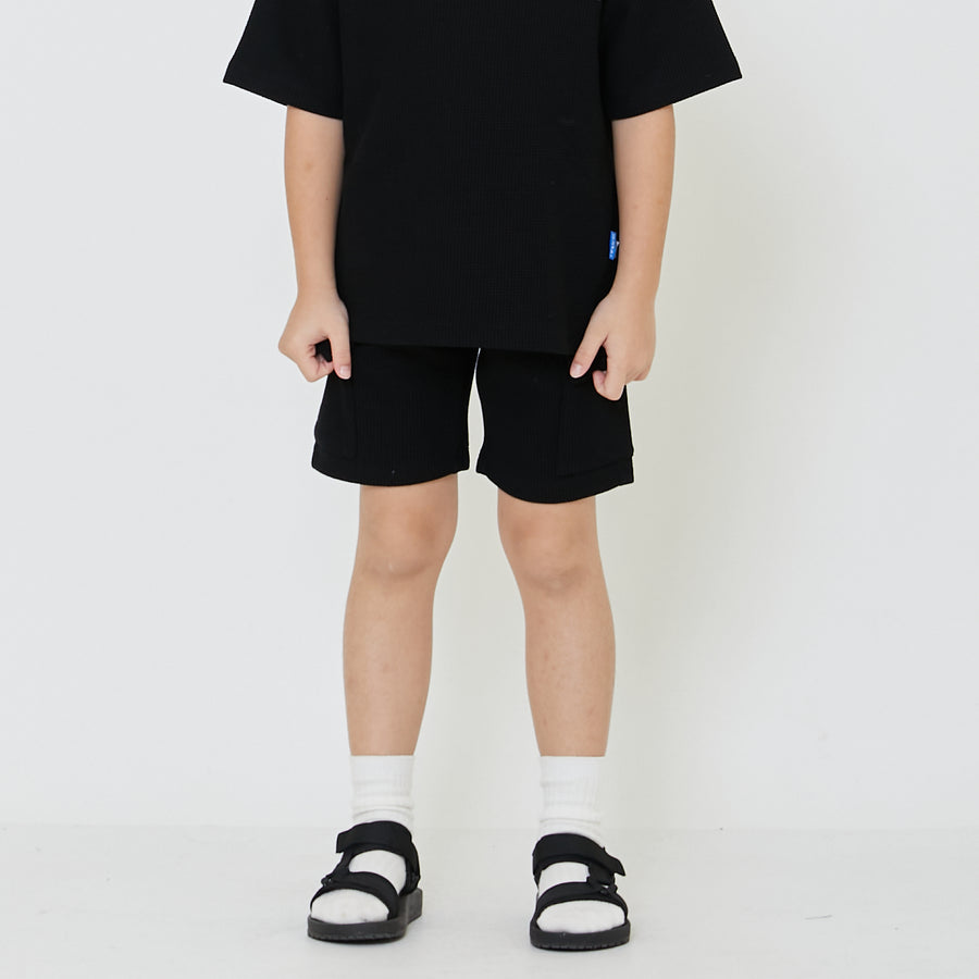 Boy Waffle Knit Cargo Shorts - SB2401006