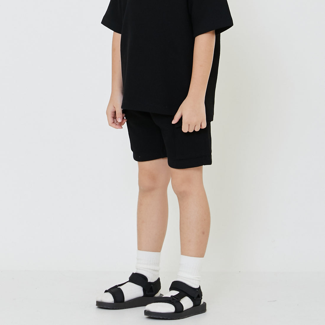 Boy Waffle Knit Cargo Shorts - SB2401006