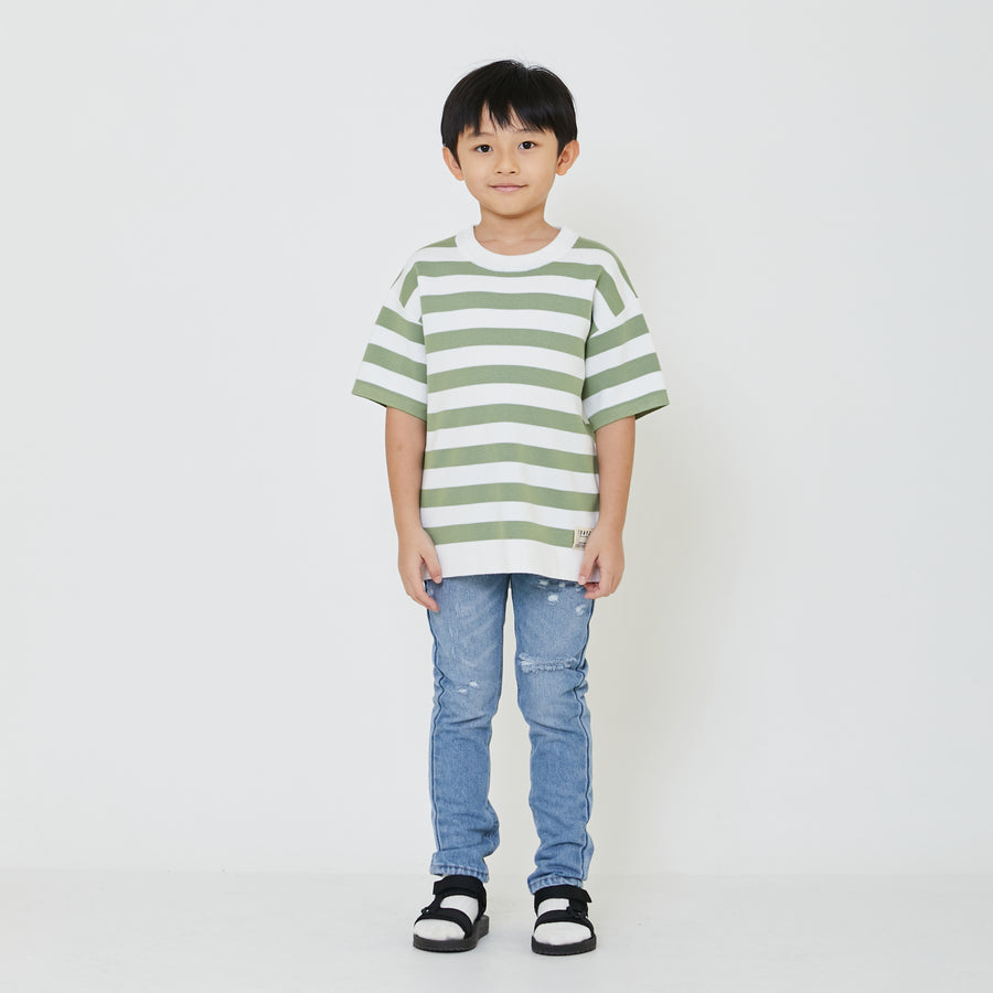 Boy Oversized Stripe Sweater - SB2401007