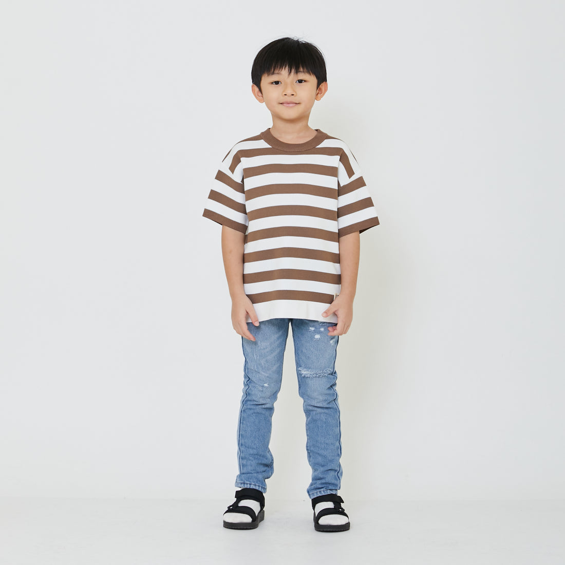 Boy Oversized Stripe Sweater - SB2401007