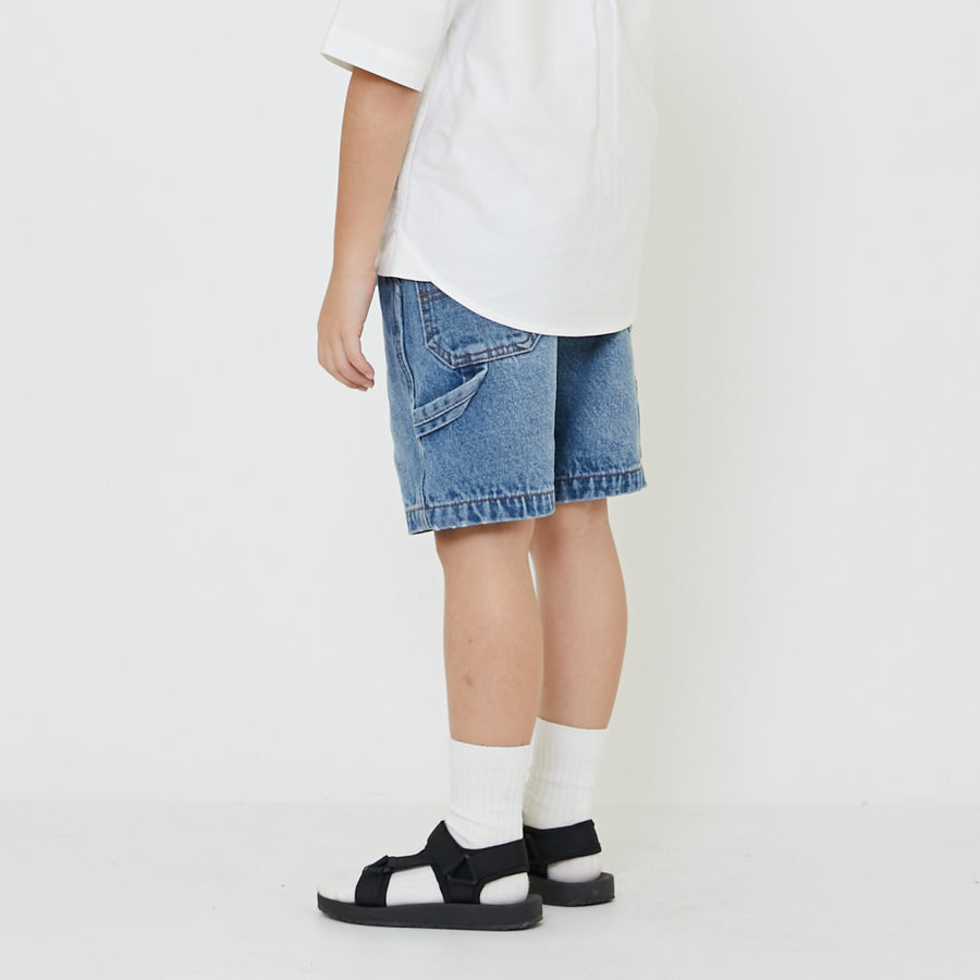 Boy Slim Fit Worker Twill Shorts - SB2401016