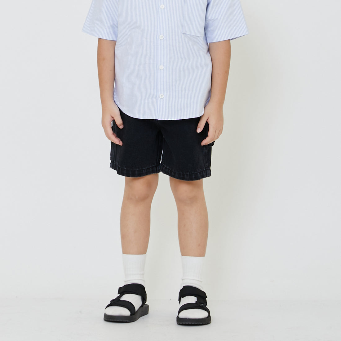 Boy Slim Fit Worker Twill Shorts - SB2401016