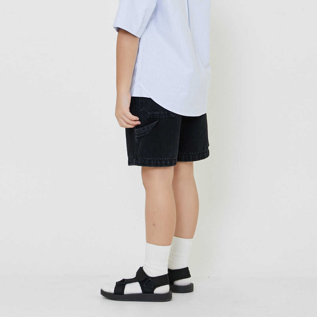 Boy Slim Fit Worker Twill Shorts - SB2401016