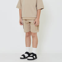 Boy Pique Cargo Shorts - SB2402023