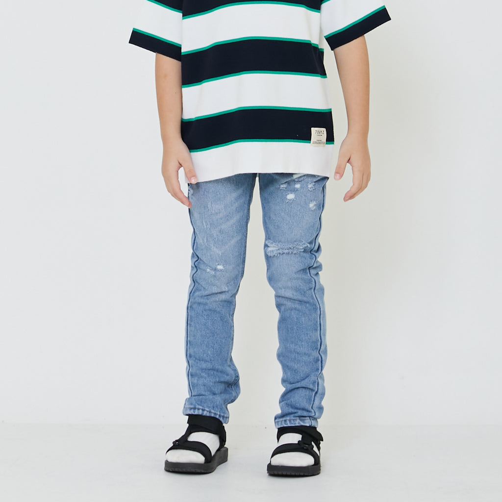 Boy Slim Fit Long Jeans with Belt - SB2402034