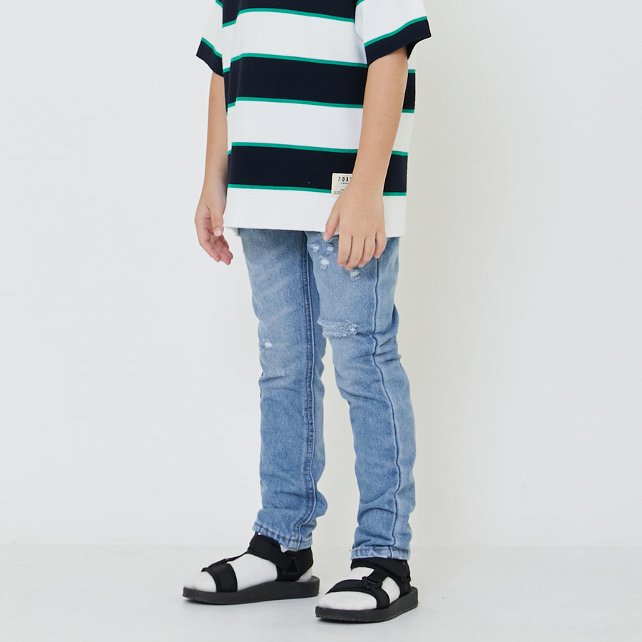 Boy Slim Fit Long Jeans with Belt - SB2402034