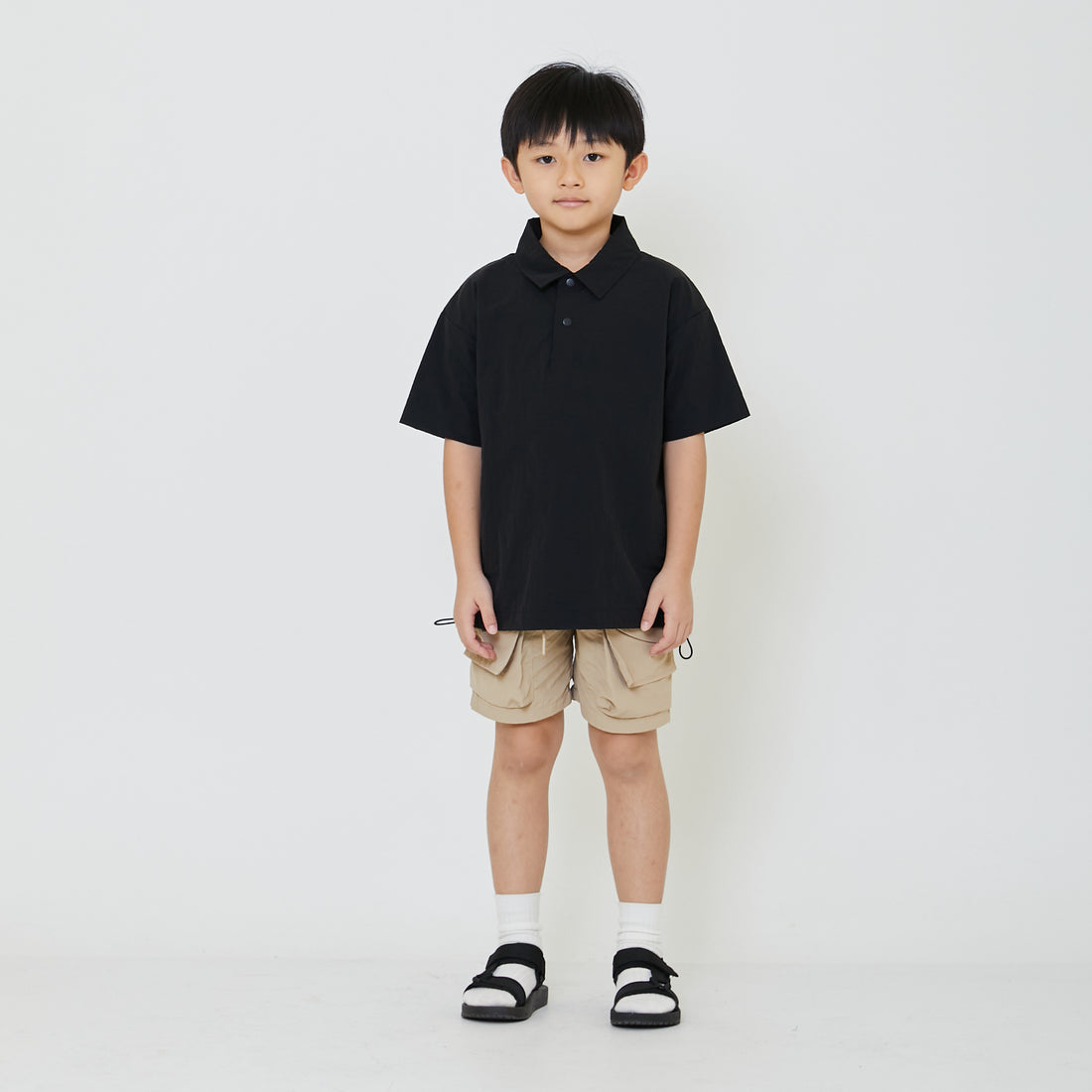 Boy Oversized Nylon Polo Tee - SB2403041