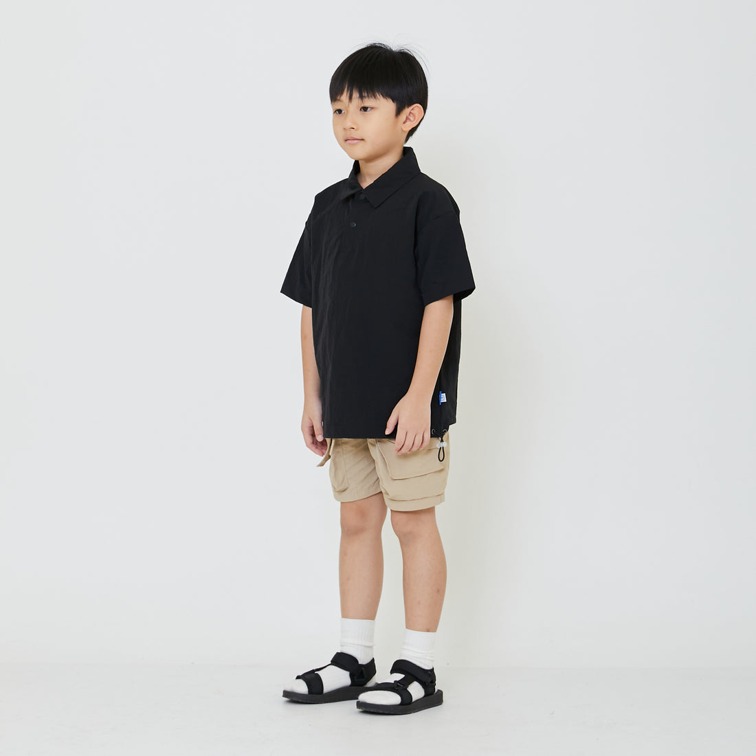 Boy Oversized Nylon Polo Tee - SB2403041