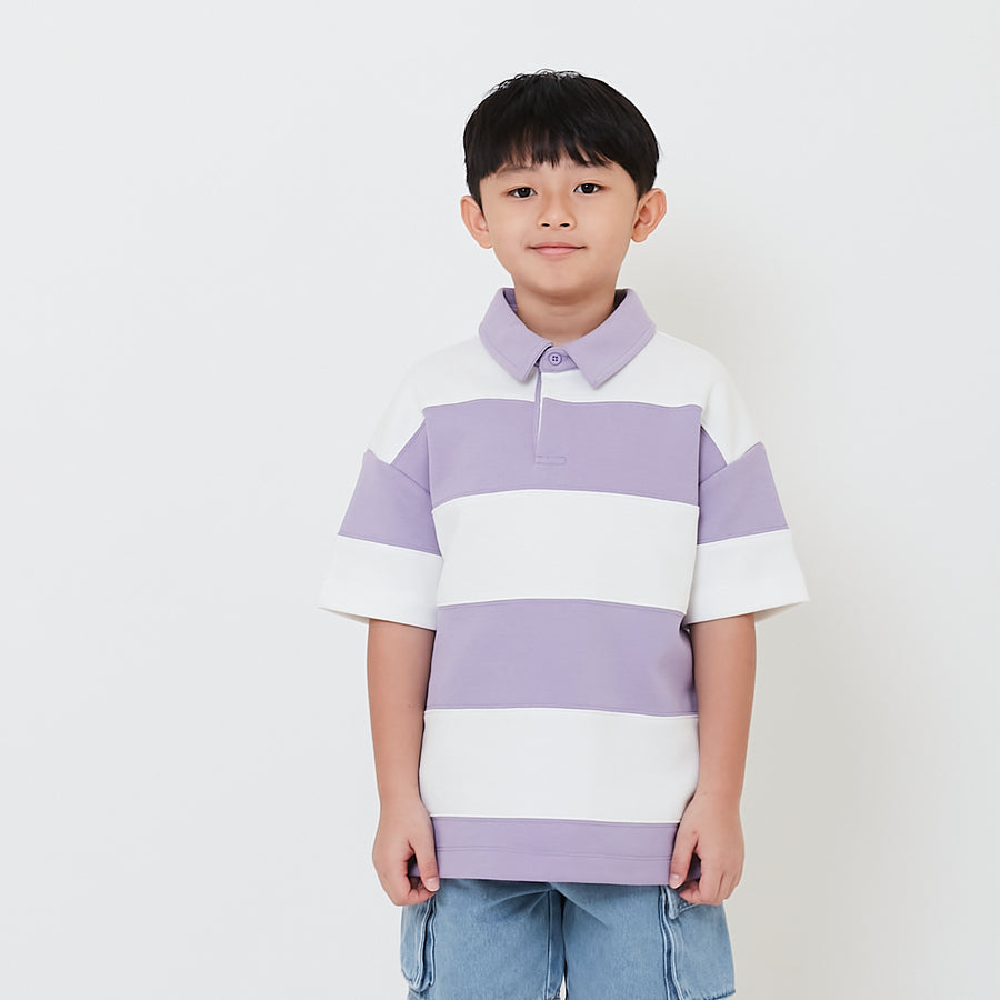 Boy Oversized Colour Block Polo Tee - SB2501011