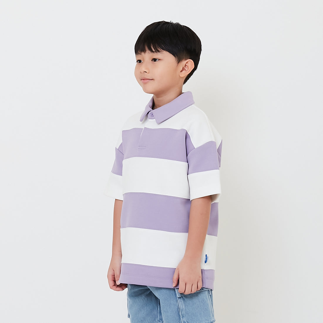 Boy Oversized Colour Block Polo Tee - SB2501011