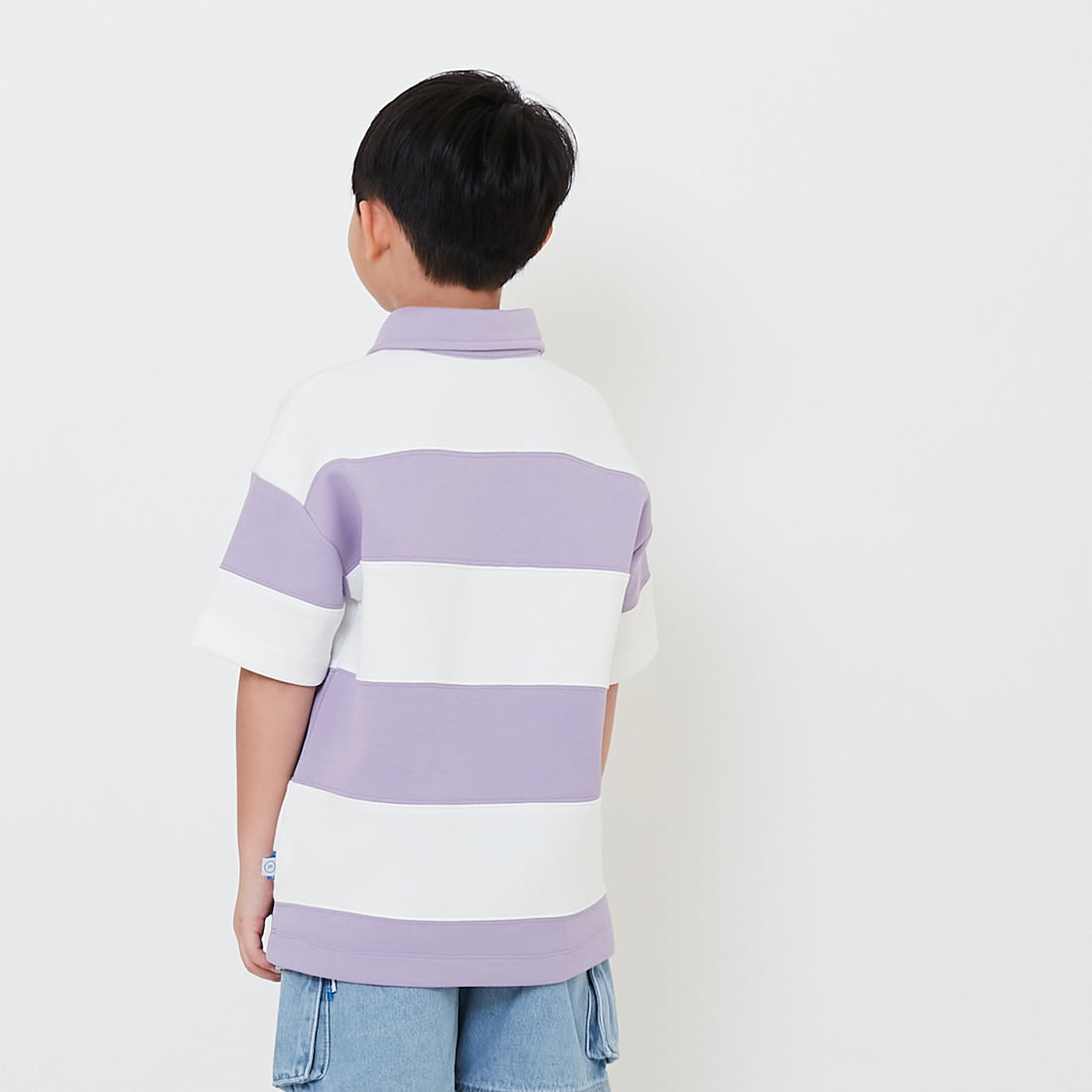Boy Oversized Colour Block Polo Tee - SB2501011