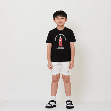 Boy Printed Sweat-Shorts - Off White - SB2504057A