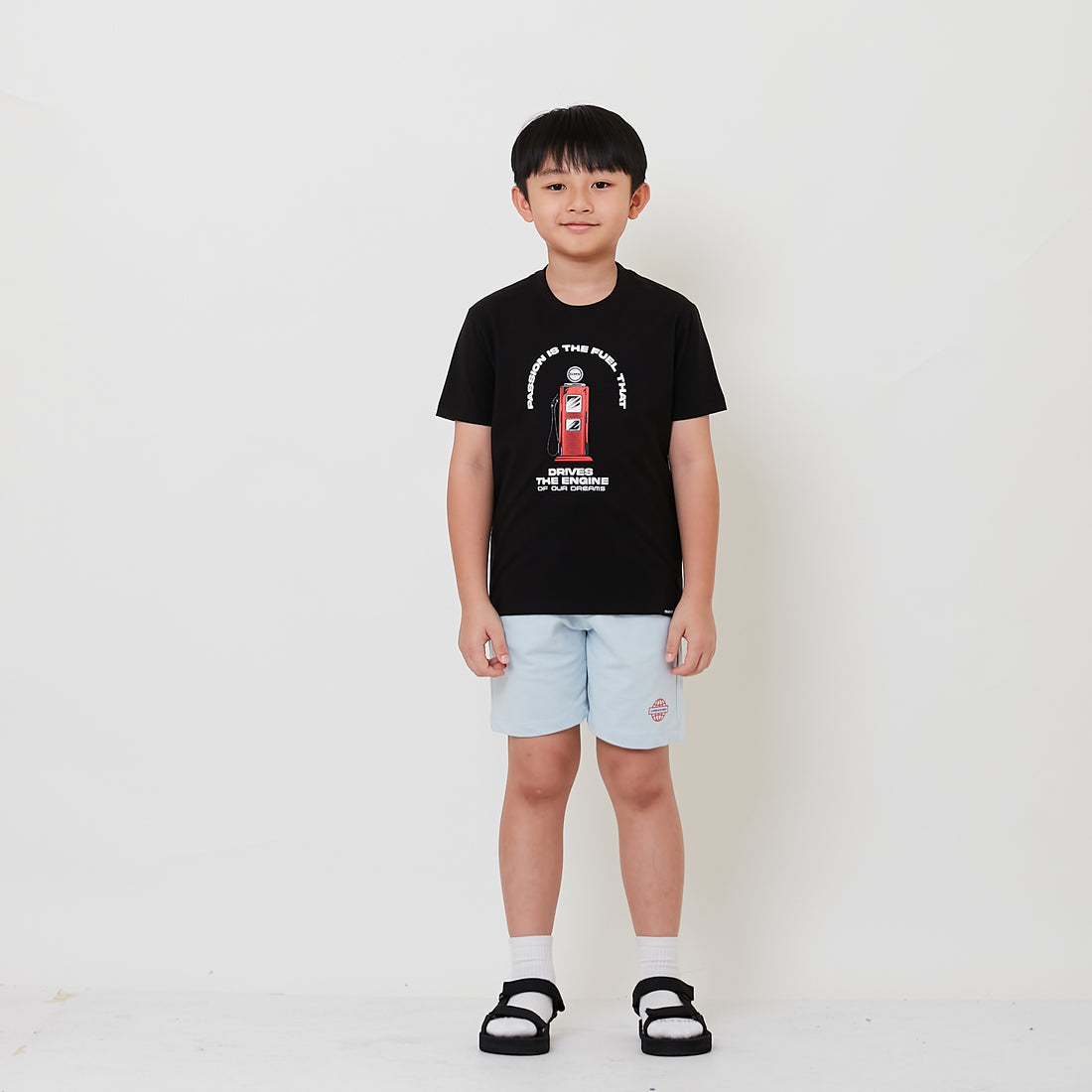 Boy Printed Sweat-Shorts - Light Blue - SB2504057D