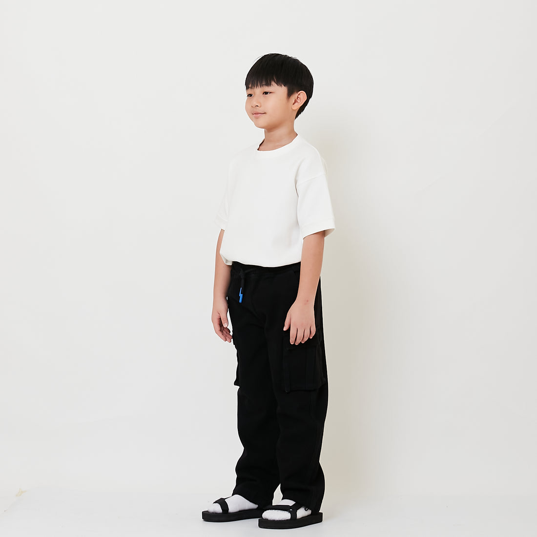 Boy Denim Drawstring Cargo Pants - SB2505086
