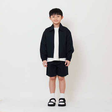 Boy Slim Fit Short Pants With Belt - Navy - SB2508107A