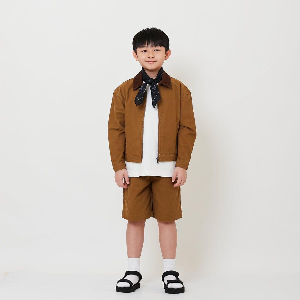 Boy Twill Shorts - Khaki - SB2509117A