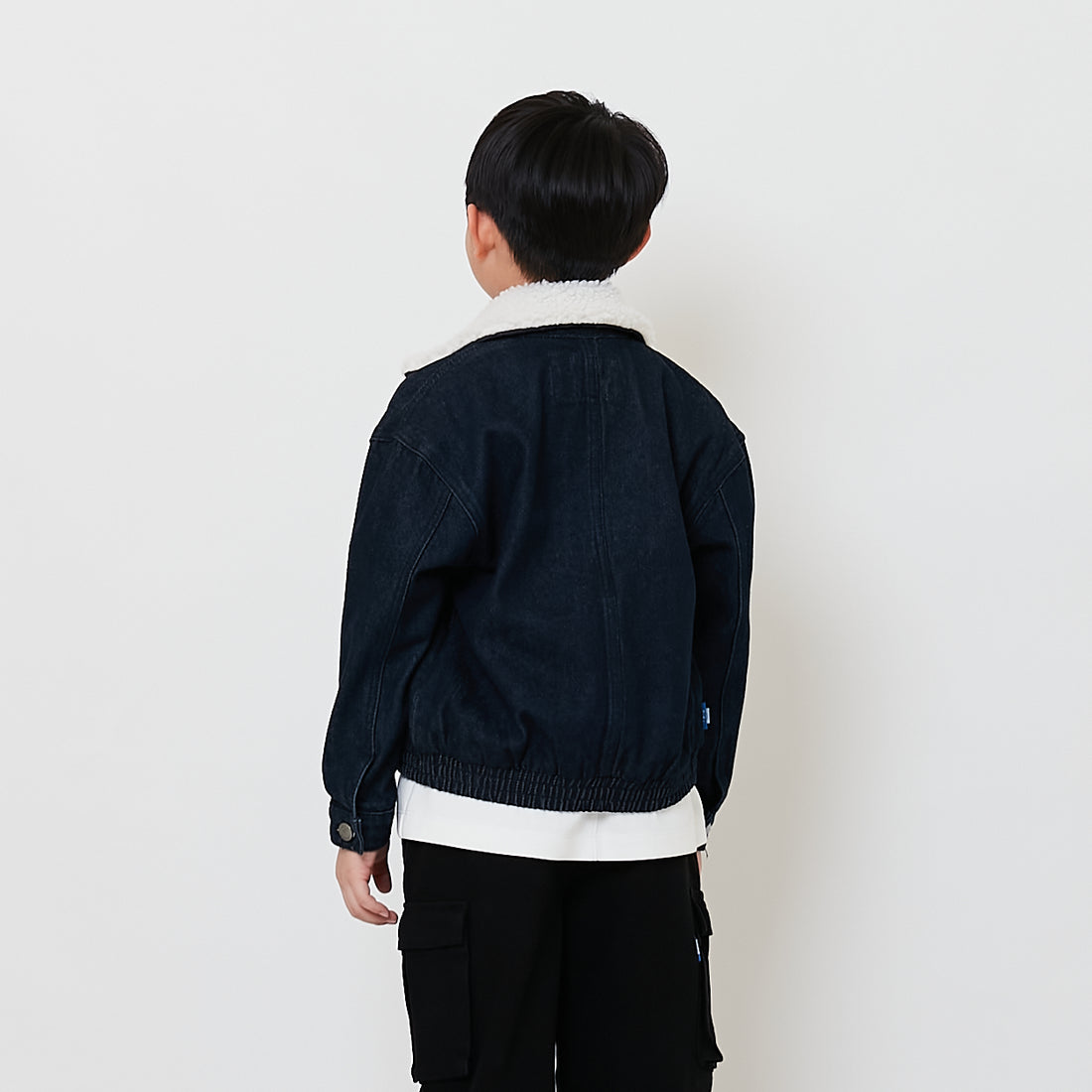 Boy Oversized Denim Jacket - Dark Blue - SB2510014A